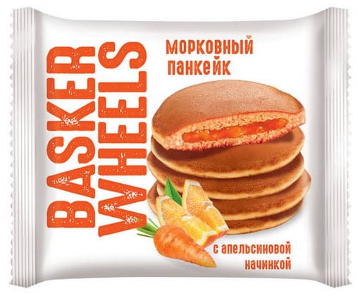 Панкейк Basker Wheels морковный с апельсиновой начинкой 36 г