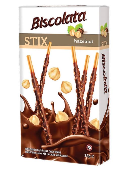 Палочки бисквитные Biscolata Stix Hazelnut 40 г