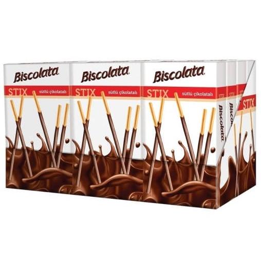 Палочки бисквитные Biscolata Stix молочный шоколад 40 г