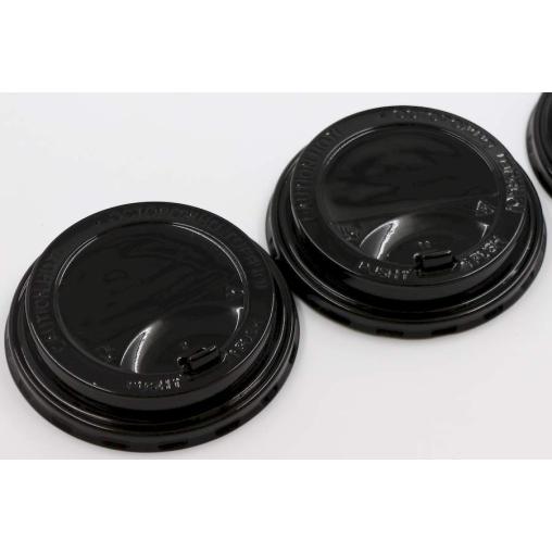 Крышка ECOPAK с клапаном Черная глянцевая d=90