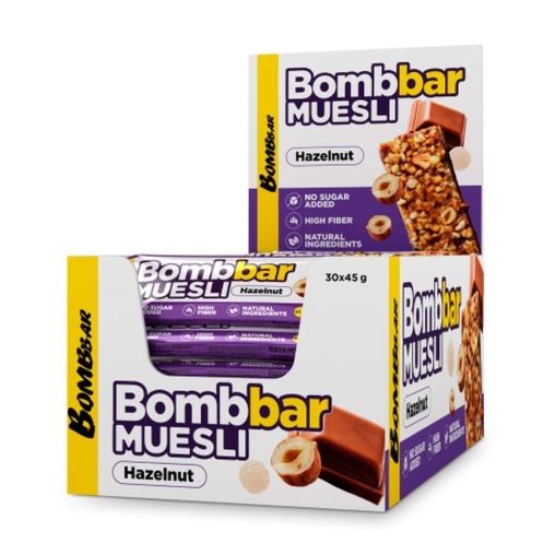 BOMBbar Батончик мюсли ФУНДУК 45 г