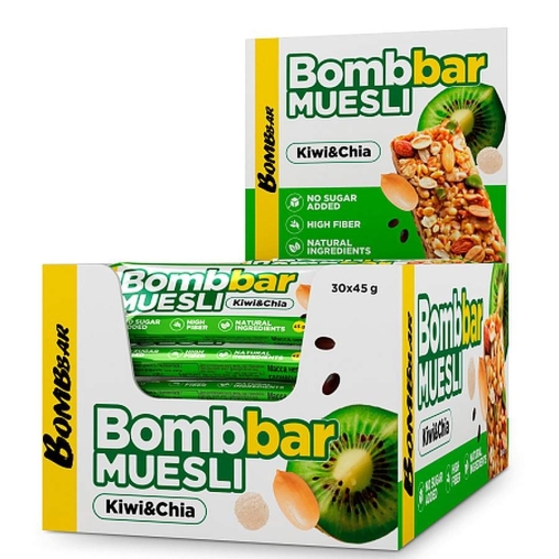BOMBbar Батончик мюсли Киви Чиа 45 г
