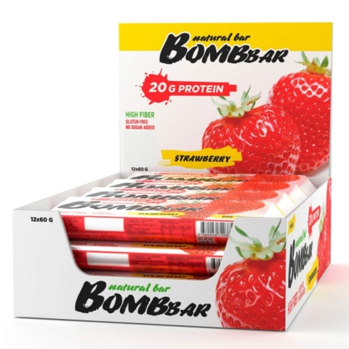 BOMBbar Батончик мюсли КЛУБНИКА 45 г
