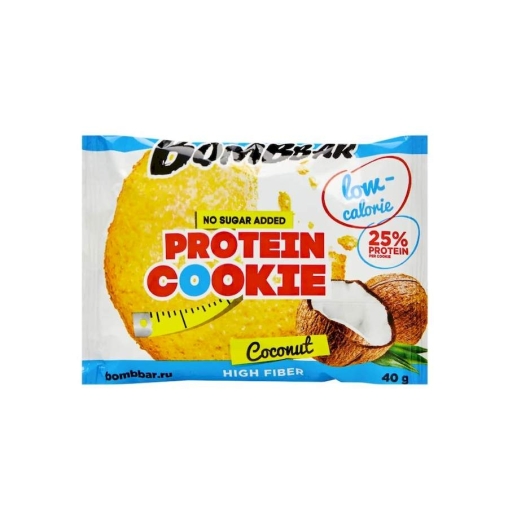 BombBar протеиновое низкокалорийное печенье КОКОС 40 г