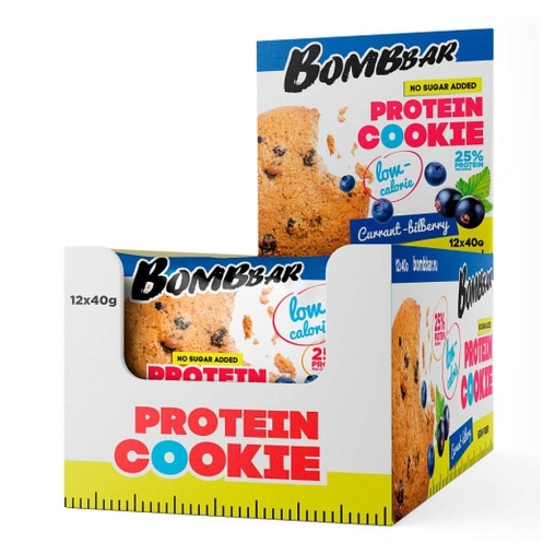 BombBar протеиновое низкокалорийное печенье Смородина Черника 40 г