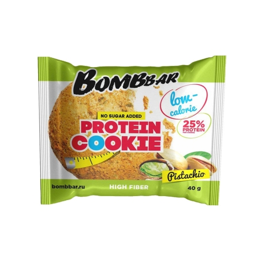 BombBar протеиновое низкокалорийное печенье Фисташка 40 г