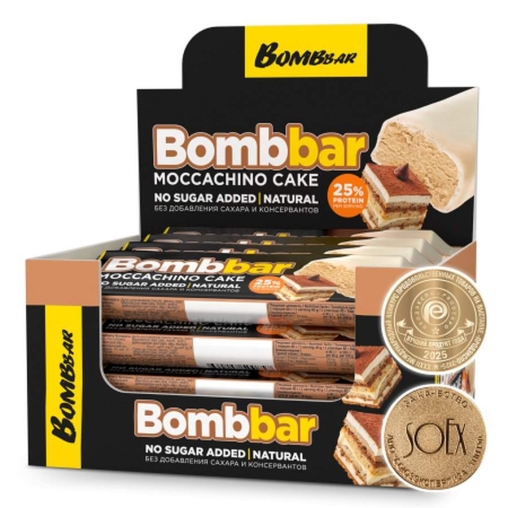 Батончик BOMBbar глазированный Торт Моккачино 40 г