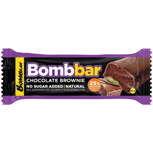 Батончик BOMBbar глазированный Шоколадный брауни 40 г