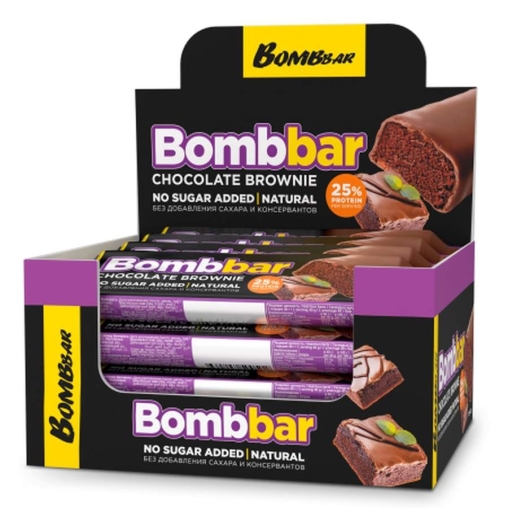 Батончик BOMBbar глазированный Шоколадный брауни 40 г