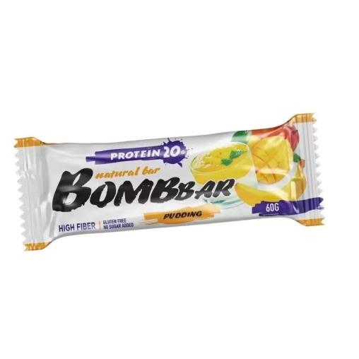 Батончик BOMBbar неглазированный Пудинг Банан Манго 60 г