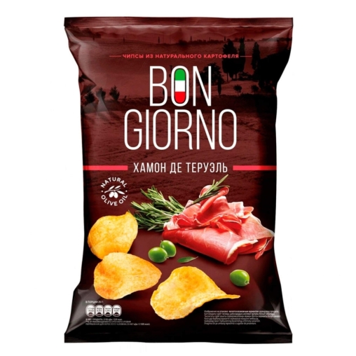 Чипсы картофельные BON GIORNO ХАМОН де ТЕРУЭЛЬ 80 г Чипсы картофельные BON GIORNO ХАМОН де ТЕРУЭЛЬ 80 г
