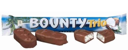 Батончик шоколадный Bounty Trio 82,5гр