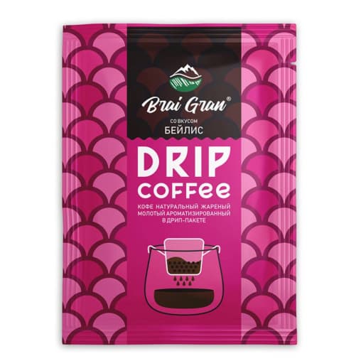 Кофе молотый Brai Gran в дрип пакетах Бейлиз 8 г × 8 шт.