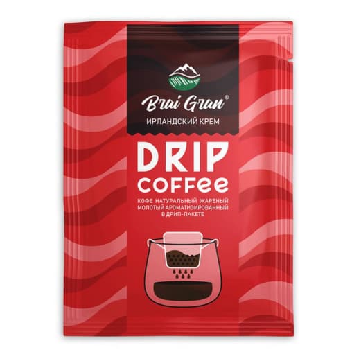 Кофе молотый Brai Gran в дрип пакетах Ирландский крем 8 г × 8 шт.