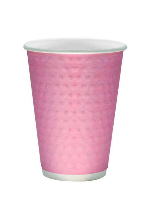 Бумажный 2-слойный стакан Bubbles Розовый d=80 250 мл