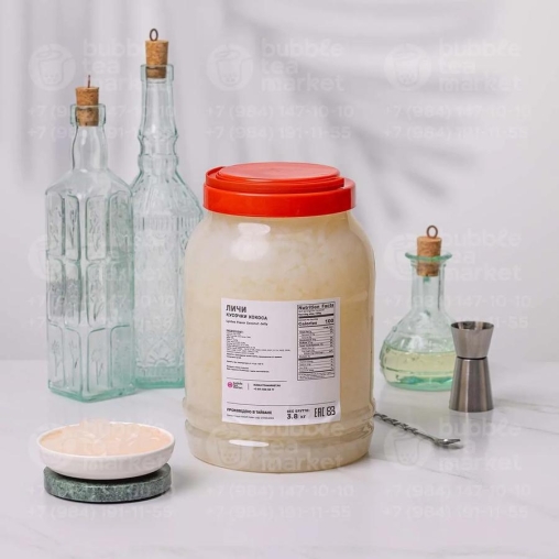 Кусочки кокоса в сиропе Bubble Tea Личи 3800 г