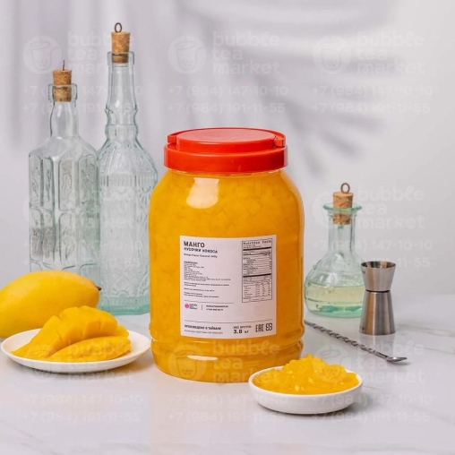 Кусочки кокоса в сиропе Bubble Tea Манго 3800 г