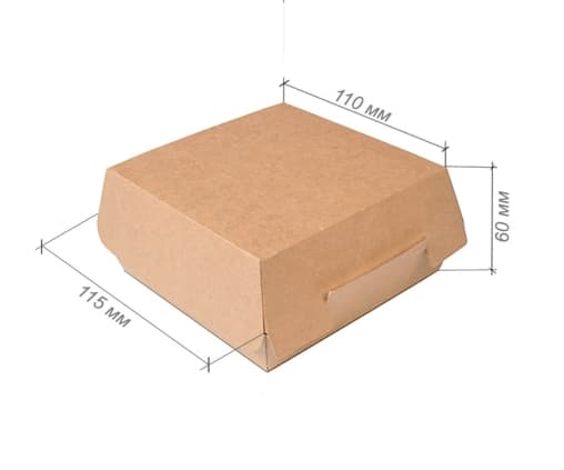 Коробка для бургера BURGER M 115×115×60 мм