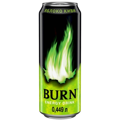 Энергетический напиток Burn ЯБЛОКО КИВИ 449 мл ж/б