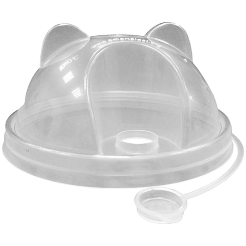 Крышка CAT Bubble CUP купольная прозрачная PP с отверстием под трубочку d=90 мм