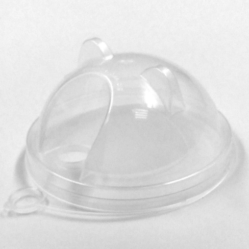 Крышка CAT Bubble CUP купольная прозрачная PP с отверстием под трубочку d=90 мм