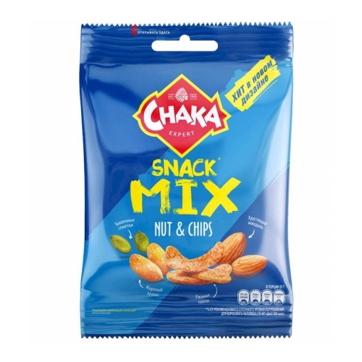 CHAKA коктейль Snack MIX ореховый соленый с чипсами 70 г
