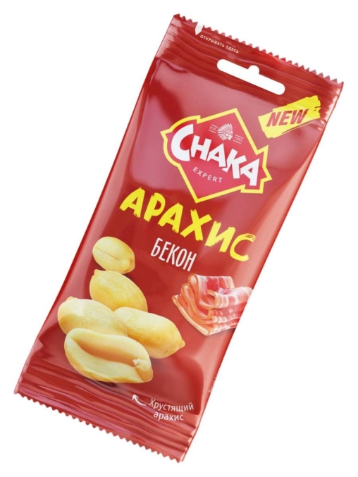 Арахис CHAKA жареный соленый со вкусом Бекон 50 г