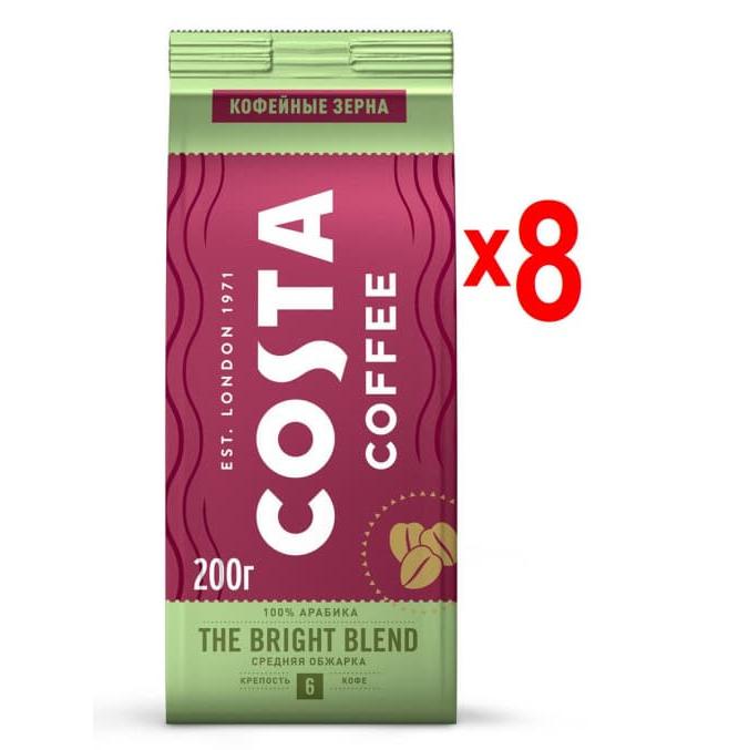 Кофе в зернах COSTA coffee The Bright blend 200 г