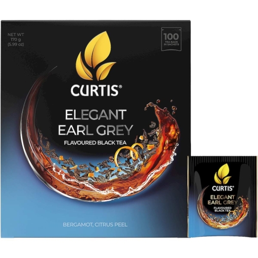 Чай черный Curtis Elegant Earl Grey 100 саше × 1.7 г