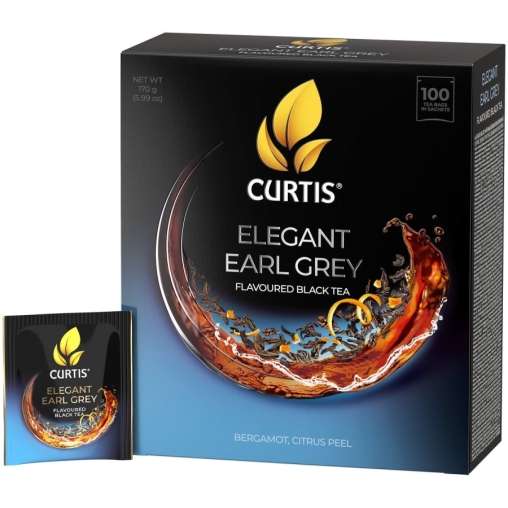 Чай черный Curtis Elegant Earl Grey 100 саше × 1.7 г