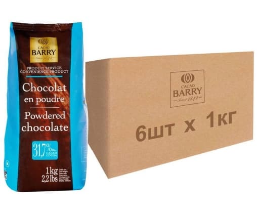 Cacao Barry Какао-порошок 31,7% с сахаром 1 кг