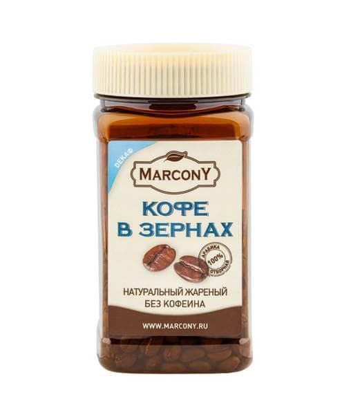 Кофе зерновой Marcony Декаф 100 г п/б