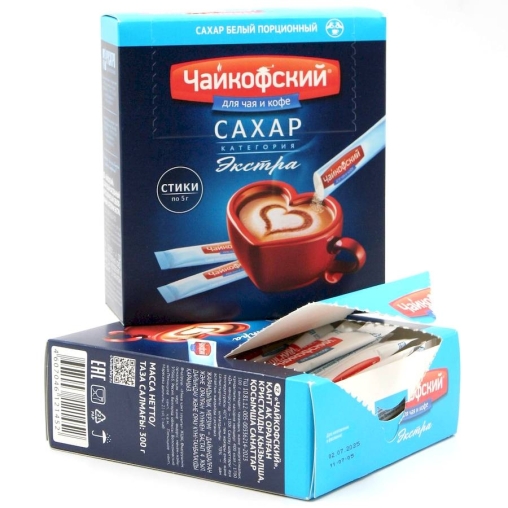 Сахар в стиках Чайкофский 5 г ×60 шт.