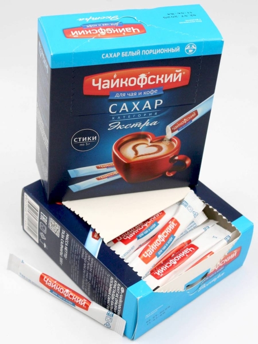 Сахар в стиках Чайкофский 5 г ×60 шт.