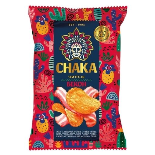 CHAKA Чипсы картофельные рифленые БЕКОН 30 г