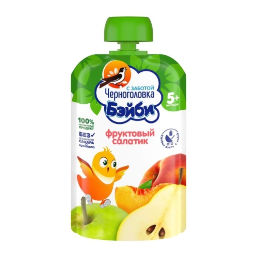 Пюре детское Черноголовка Бейби Фруктовый салатик 85 г пауч