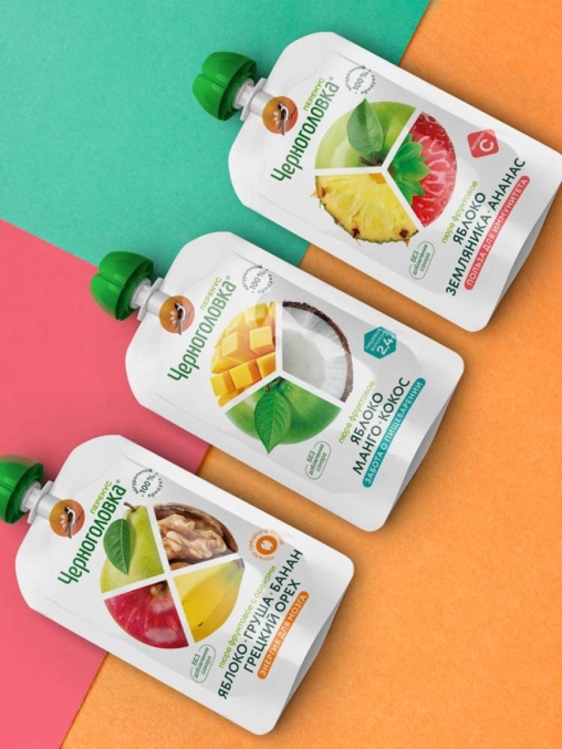 Пюре детское Черноголовка Перекус с Ананасом 85 г пауч