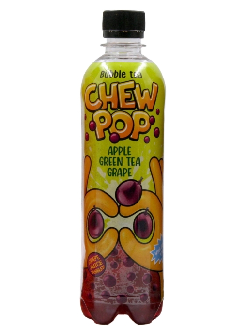 Напиток негазированный CHEWPOP Яблоко Зеленый чай Виноград 500 мл ПЭТ