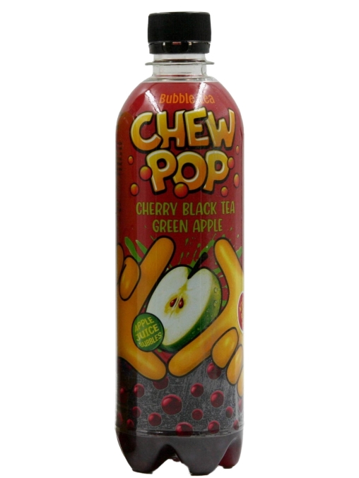 Напиток негазированный CHEWPOP Вишня Черный чай Зеленое яблоко 500 мл ПЭТ