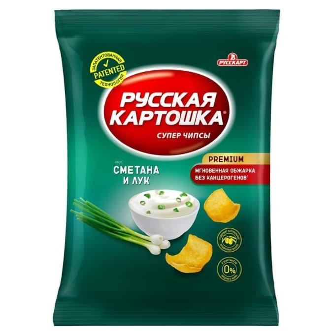 Чипсы Русская Картошка Сметана и лук 50 г