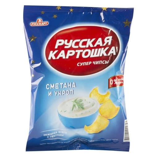 Чипсы Русская Картошка Сметана Укроп 50 г