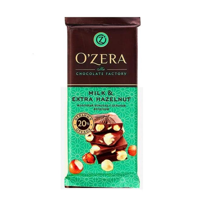 Шоколад O"Zera Milk & Extra Hazelnut Молочный с цел. фундуком 90 г