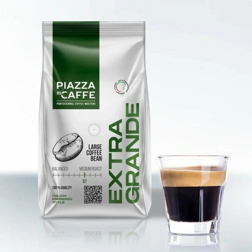 Кофе в зернах Piazza del Caffe EXTRA GRANDE 800 г