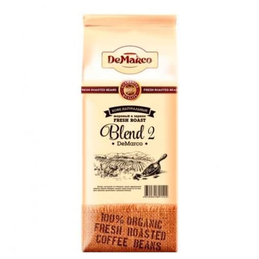 Кофе в зернах DeMarco Fresh Roasted Beans Blend 2 1000 г