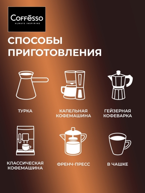Кофе в зернах Coffesso BRUNETTE 1000 г
