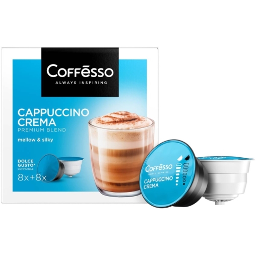 Coffesso кофе-капсулы Dolce Gusto CAPPUCCINO CREMA 8+8 капсул