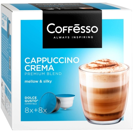 Coffesso кофе-капсулы Dolce Gusto CAPPUCCINO CREMA 8+8 капсул