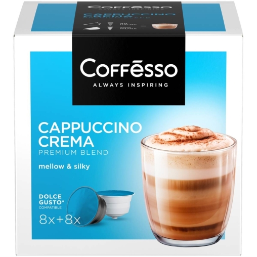 Coffesso кофе-капсулы Dolce Gusto CAPPUCCINO CREMA 8+8 капсул