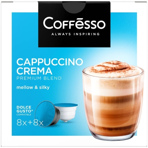 Coffesso кофе-капсулы Dolce Gusto CAPPUCCINO CREMA 8+8 капсул