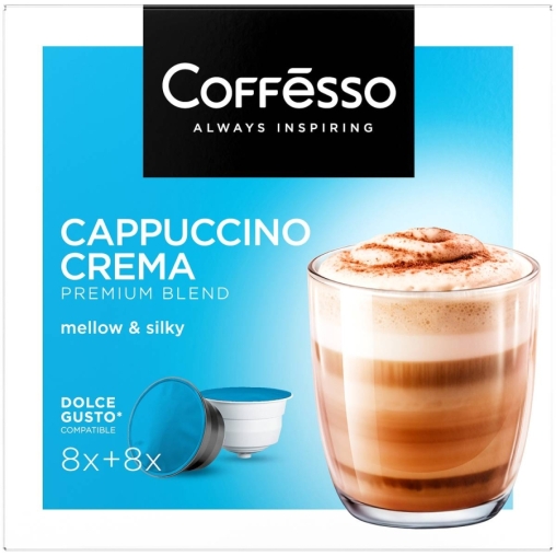Coffesso кофе-капсулы Dolce Gusto CAPPUCCINO CREMA 8+8 капсул